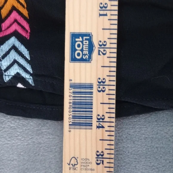 Savanna Jane Dress Womens 1X Black Chevron Striped Bohemian Tiered Midi Western - Picture 13 of 16